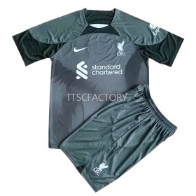 Koszulka Liverpool Bramkarska Dziecięcy Wyjazdowe Stroje Piłkarskie 2022/23 Krótki Rękaw